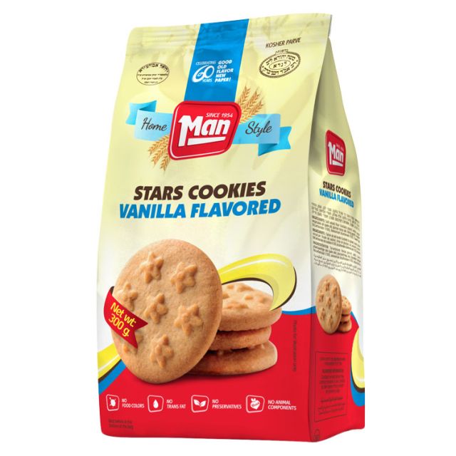 Man Star Cookies Vanilla Flavored 10.5 Oz-121-229-01
