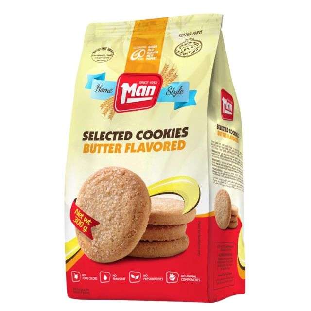 Man Parve Butter Cookies 10.5 Oz-121-229-06