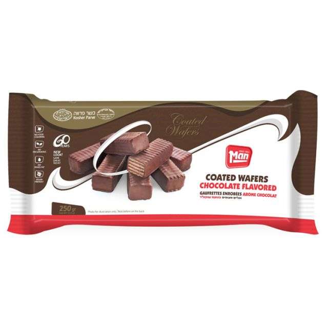 Man Coated Fingers Wafers Chocolate Flavored 8.8 Oz-PP3050