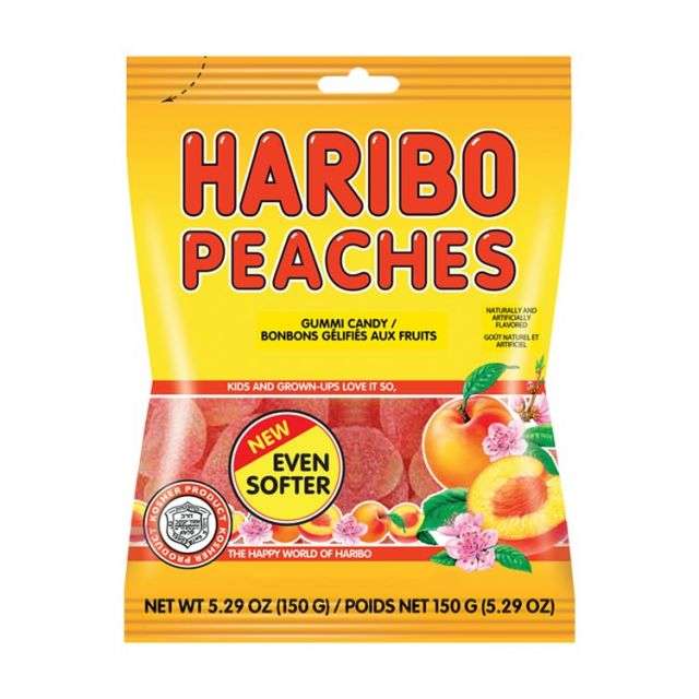 Haribo Peaches Gummies 5.29 Oz-PP12189