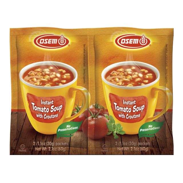 Osem Instant Tomato Soup with Croutons 2 pk x 1.1 oz-OI110-52-729