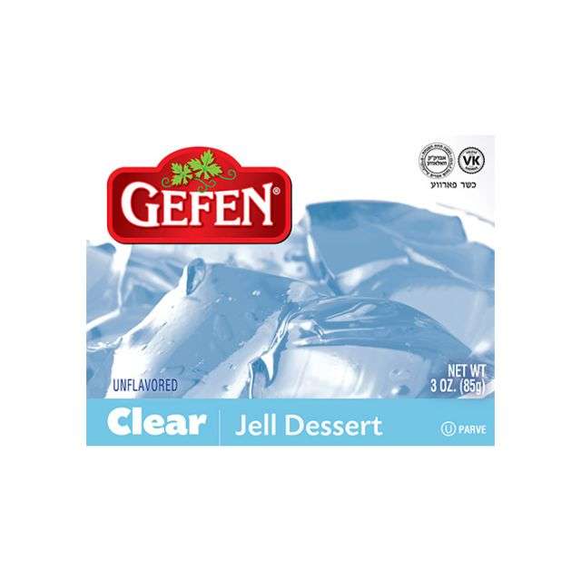 Gefen Clear Unflavored Jell Dessert 3 oz-PK306108