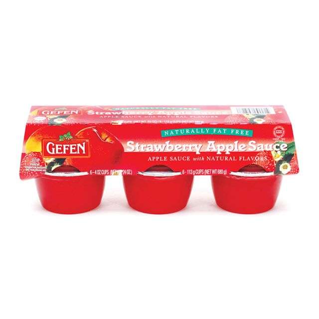 Gefen Strawberry Apple Sauce 6 PACK 6Ã—4oz-04-207-03