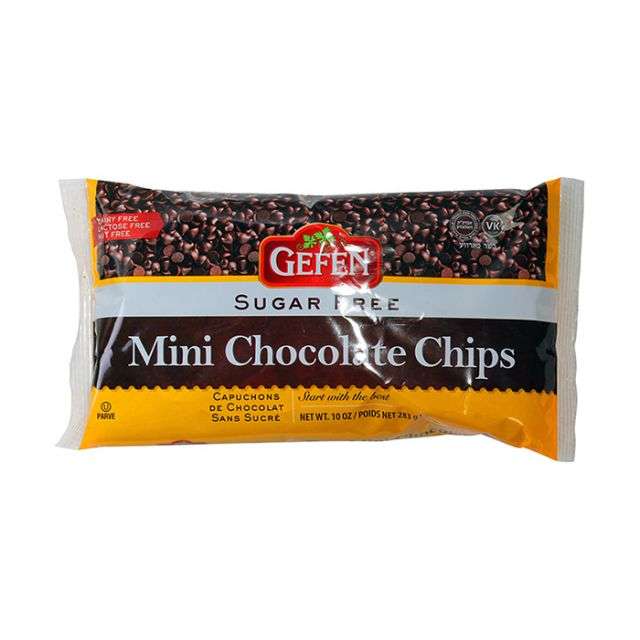 Gefen Sugar Free Semi-sweet Chocolate Chips 10 Oz-PK304322