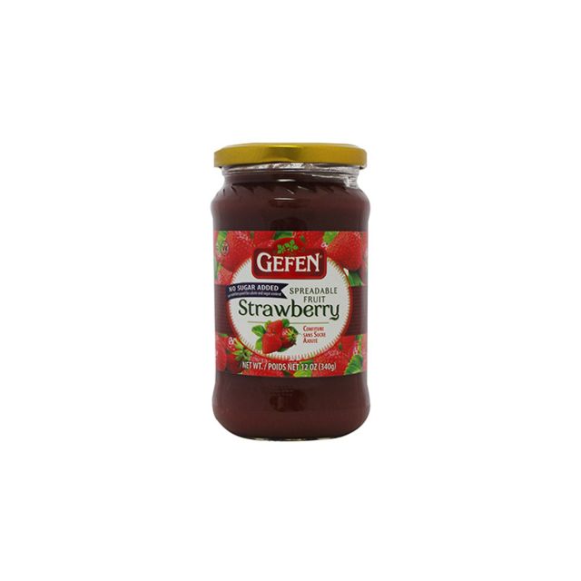 Gefen Strawberry Preserves (No Sugar Added) 12 Oz-04-196-01