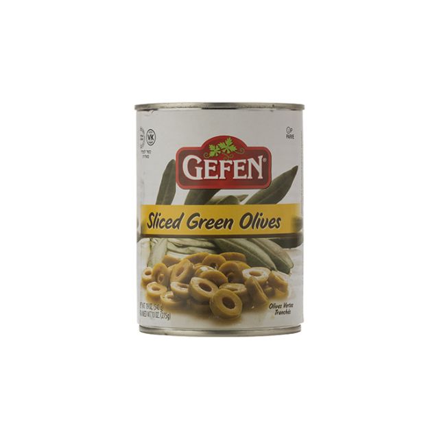 Gefen Sliced Green Olives 19 Oz-04-203-12