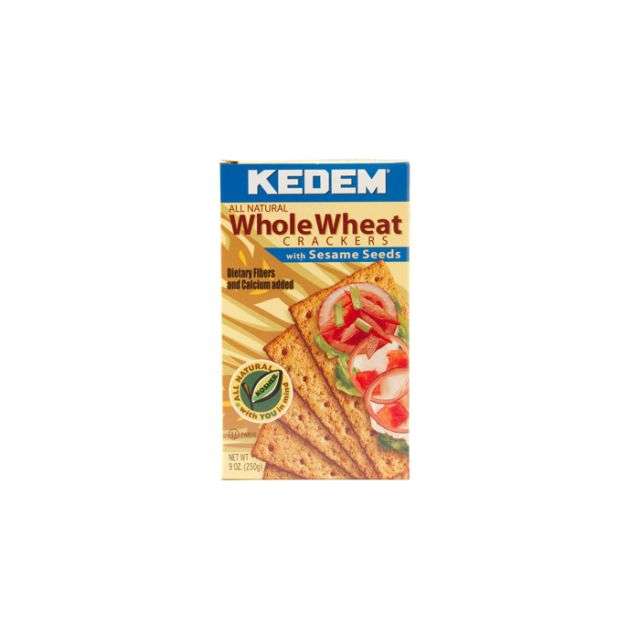 Kedem Whole Wheat Crackers with Sesame 9 oz-121-317-11