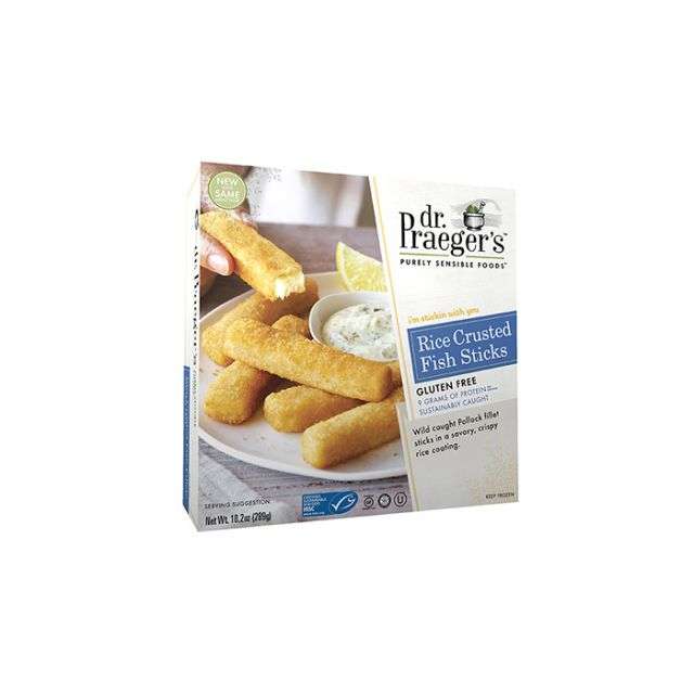 Dr Praegrers Gluten Free Fish Sticks Crusted Rice 10.2 Oz-PK980220