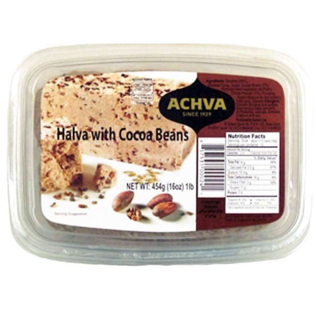 Achva Halva with Cocoa Beans 16 oz (454 gr)-121-378-03