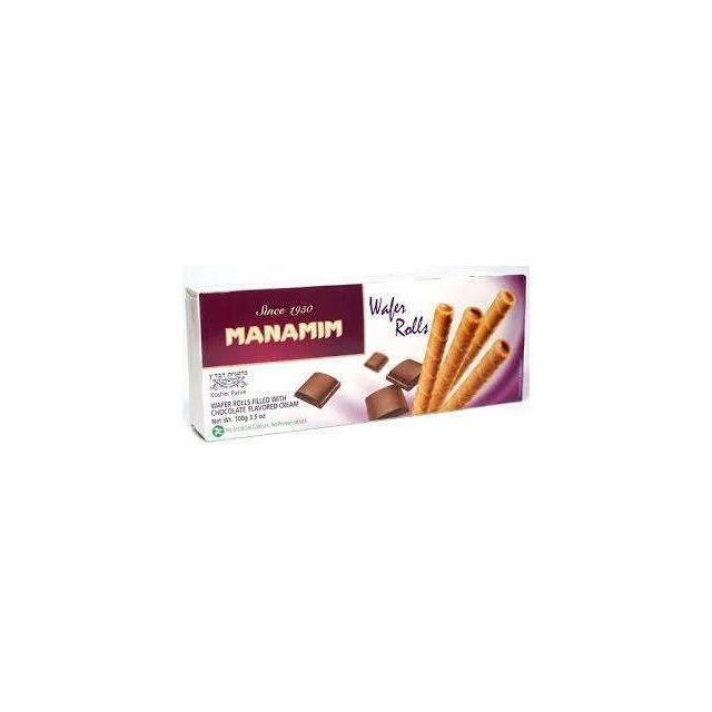 Manamim Chocolate Wafer Rolls  3.5 oz (100 gr)-121-302-25