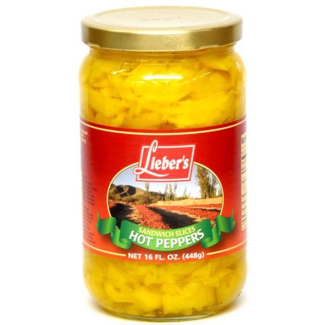 Liebers Sandwich Hot Peppers 16 Oz-04-200-15