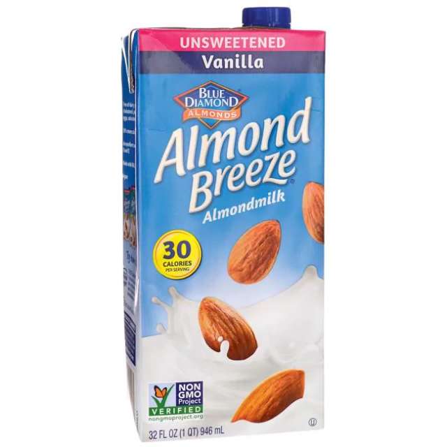 Blue Diamond Unsweetened Vanilla Almond Breeze Almond Milk 32 Fl Oz-LTL-ALM22