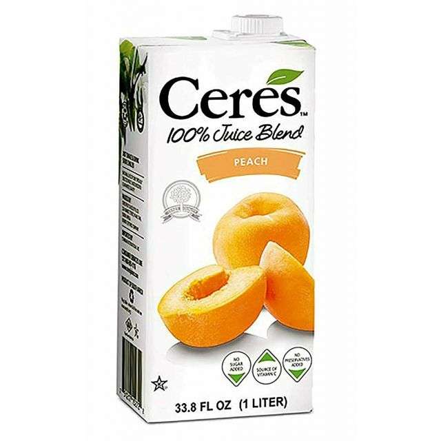 Ceres Peach Juice 100% Juice Blend 32.8 Fl Oz-LTL-CRJ20
