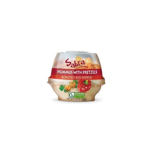 Sabra  Hummus Red Pepper Roasted With Pretzels   4.3oz-PK900251