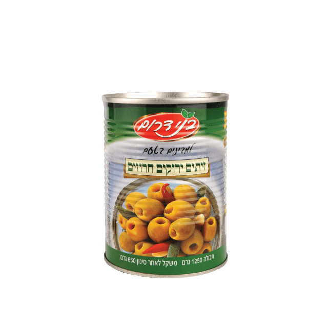 Bnei Darom Green Pitted Olives 19.8 Oz-04-203-30