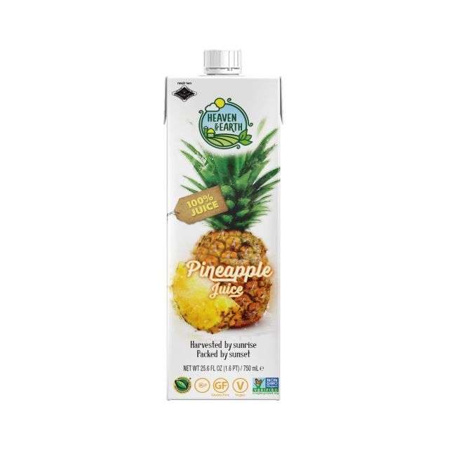 Heaven & Earth Pineapple 100% Juice 25.6 Oz-208-790-10