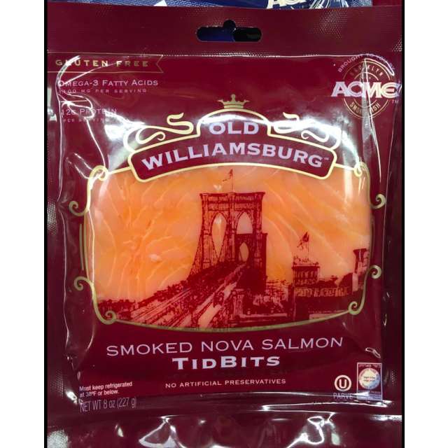 Old williamsburg  Tid BITS Salmon Smokes Nova 8 Oz-308-551-03