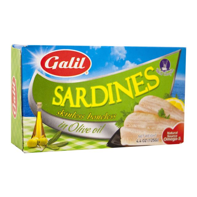 Galil Skinless Boneless Sardines In Olive Oil 4.4 Oz-04-362-01