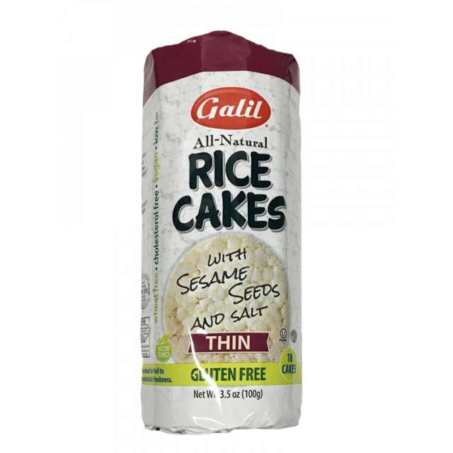 Galil Thin Rice Cakes With Sesame & Salt 3.5 Oz-GP121-435