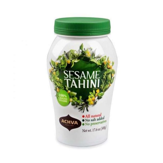 Achva Sesame Tahini Natural Sesame 17.6 oz  (400 Gr)-04-198-10