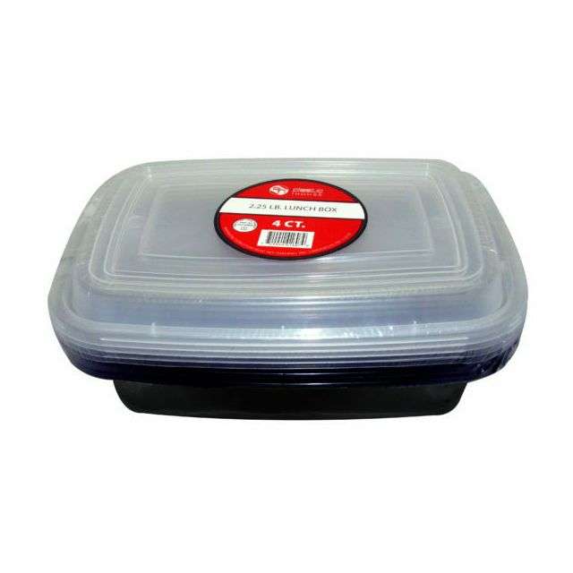Plastic House Lunch Box 2.25 LB 4 Ct-BS-1607