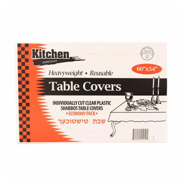 Kitchen Selection Clear Tablecloths 60×54 – 28 Ct-232-556-02