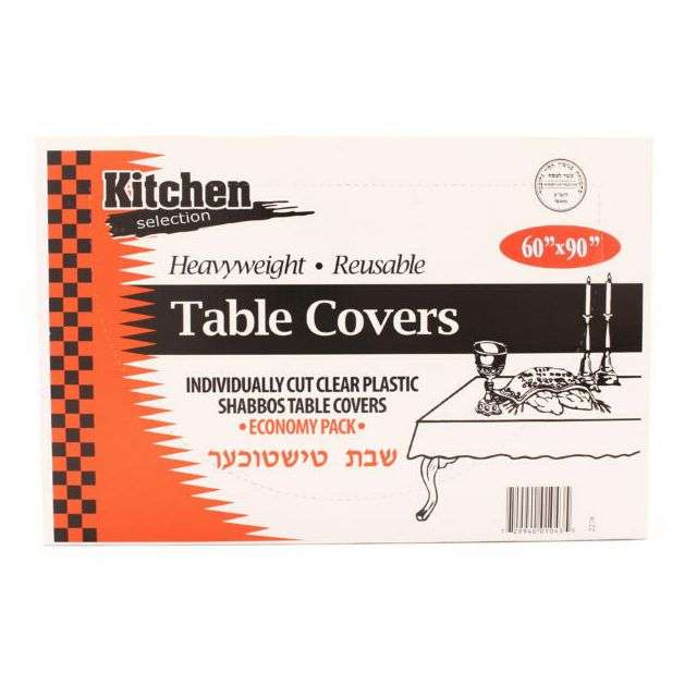 Kitchen Selection Clear Tablecloths 60×90 – 16 Ct-232-556-04