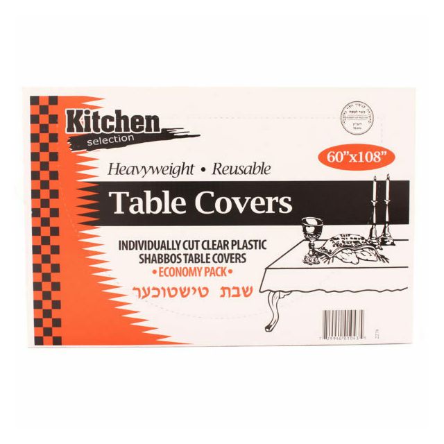 Kitchen Selection Clear Tablecloths 60×108 – 13 Ct-232-556-05
