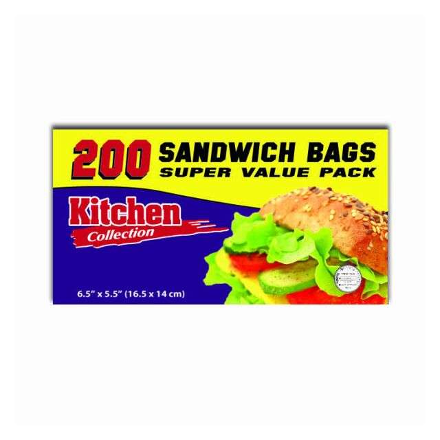 Kitchen Collection Sandwich Bags 200 Bags-232-562-04