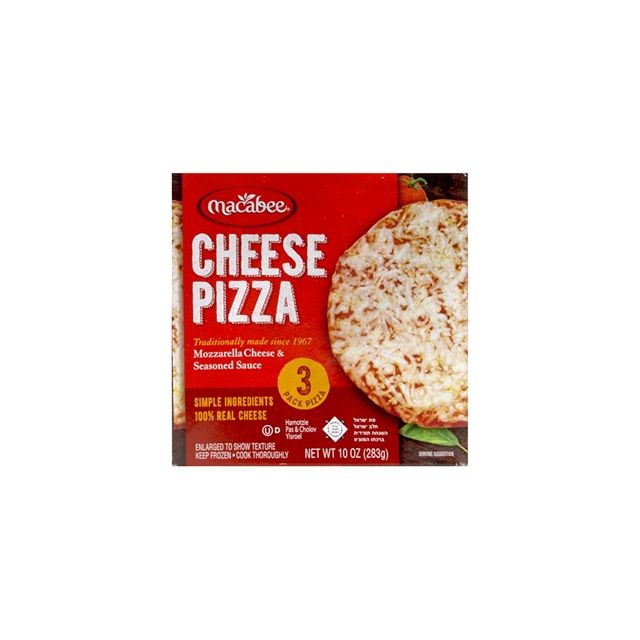 Macabee Cheese Pizza 3 Pc - 10 Oz-313-334-08
