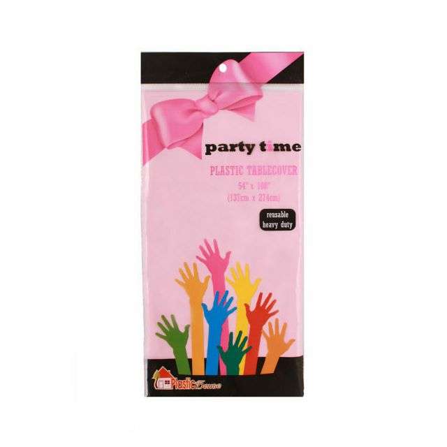 Party Time Pink Tablecover 54″x108″-232-556-17