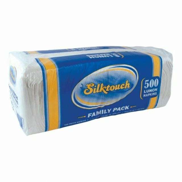 Silktouch Lunch White Napkins Family Pack 500 Ct-FFP-STLN