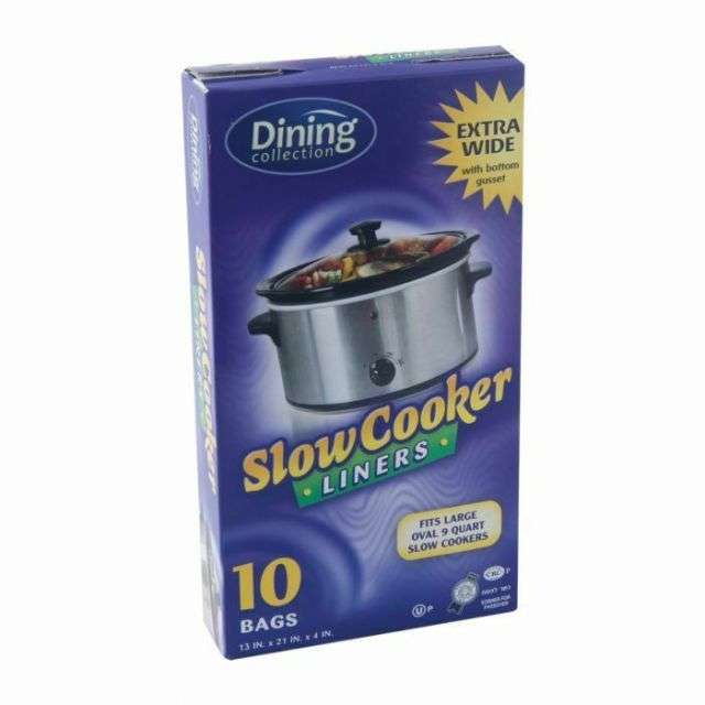 Dining Collection Slow Cooker Liners (Wide) - 13" x 21" x 4" - 10 ct-FFP-06802