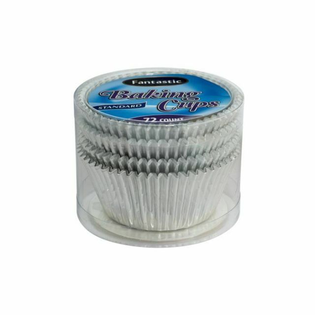 Fantastic Baking Cups (Standard Size) - Silver - 72 Count-232-565-03