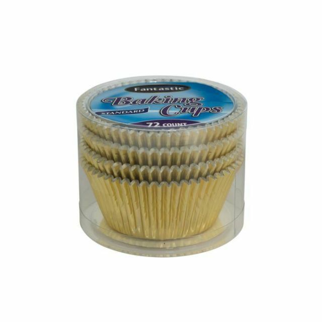 Fantastic Baking Cups (Standard Size) - Gold - 72 Count-232-565-04