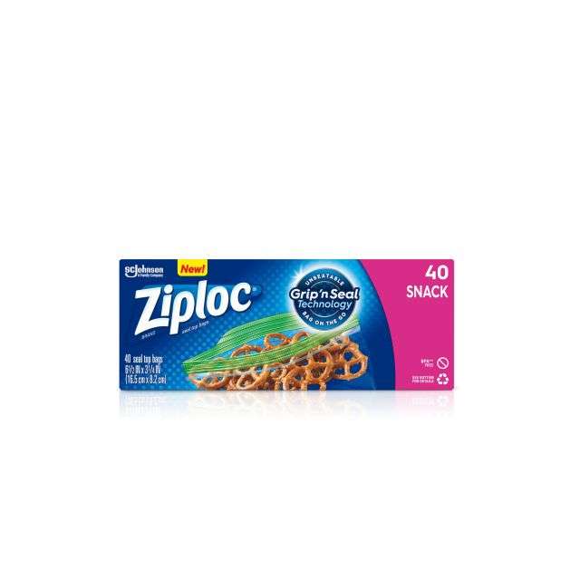 Ziploc Snack Bags 40 Bgs-232-562-12