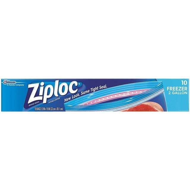 Ziploc Freezer Bags Two Gallon - Xl 10 Bgs-FFP-ZFJ