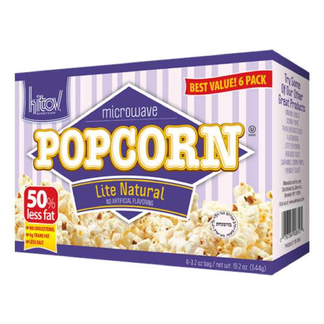 Kitov Popcorn Micro 50% Lite Natural 19.2 Oz-QP-0-76784-00810-5