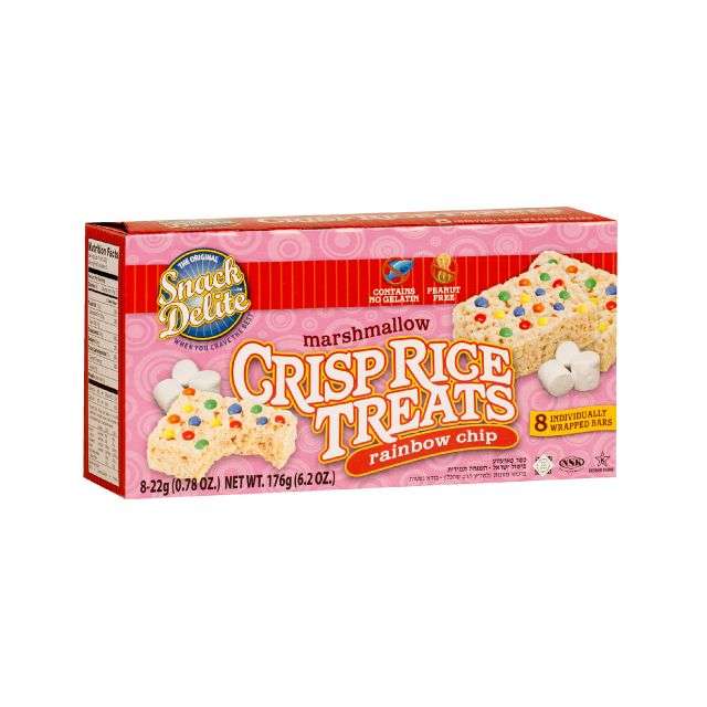 Snack Delite Marshmallow Crisp Rice Treats Rainbow Chip 6.2 Oz-121-361-14