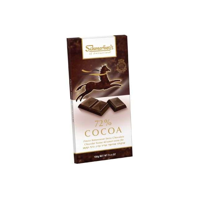 Schmerling's 72% Cocoa Parve Chocolate Bar 3.5 Oz-121-301-21