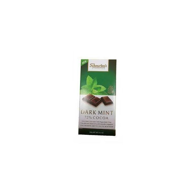 Schmerling's Dark Mint 72% Cocoa Parve Chocolate Bar 3.5 Oz-121-301-23