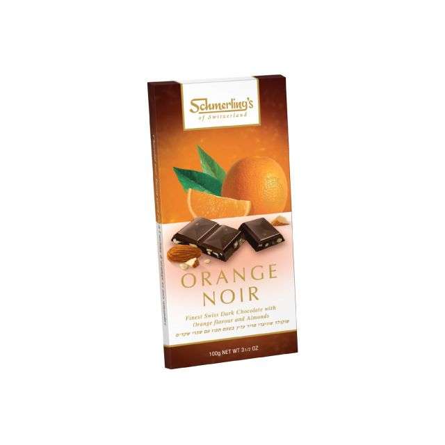 Schmerling's Orange Noir Parve Chocolate Bar 3.5 Oz-QP-0-97643-77005-7