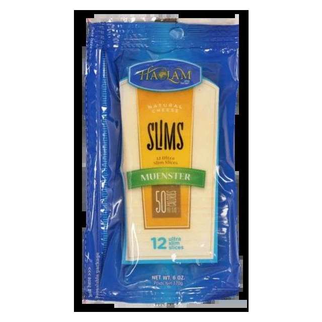 Haolam Slims Sliced Muenster Natural Cheese 6 Oz-320-615-09
