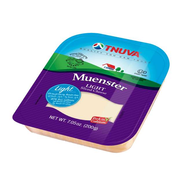 Tnuva Muenster Light Sliced Cheese 7.05 Oz-320-639-02