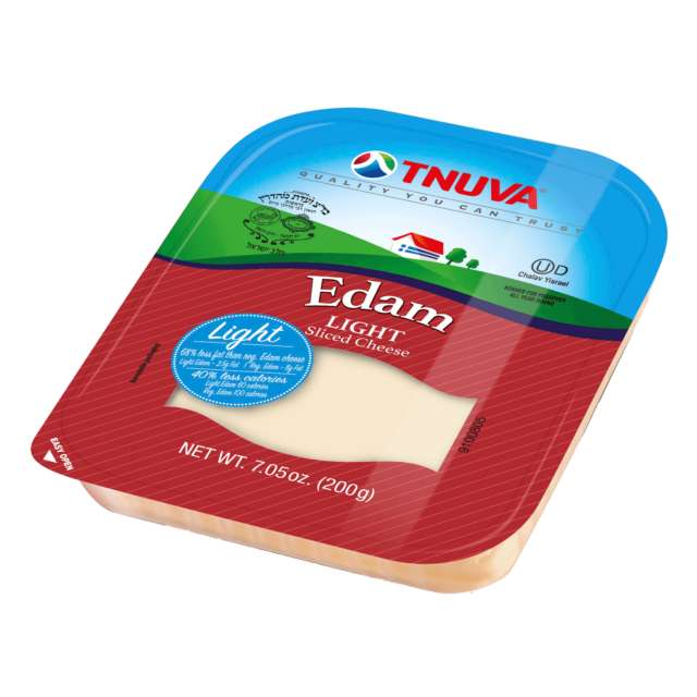 Tnuva Edam Light Sliced Cheese 7.05 Oz-320-639-06