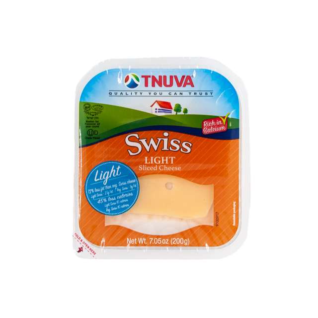 Tnuva Swiss Light Sliced Cheese 7.05 Oz-320-639-07
