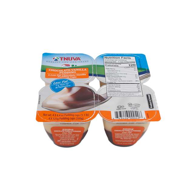 Tnuva Chocolate-Vanilla Pudding 4 x 4.42 Oz-320-329-01