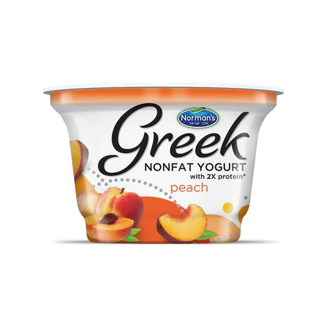 Norman's Greek Nonfat Yogurt peach 6 Oz-320-613-15