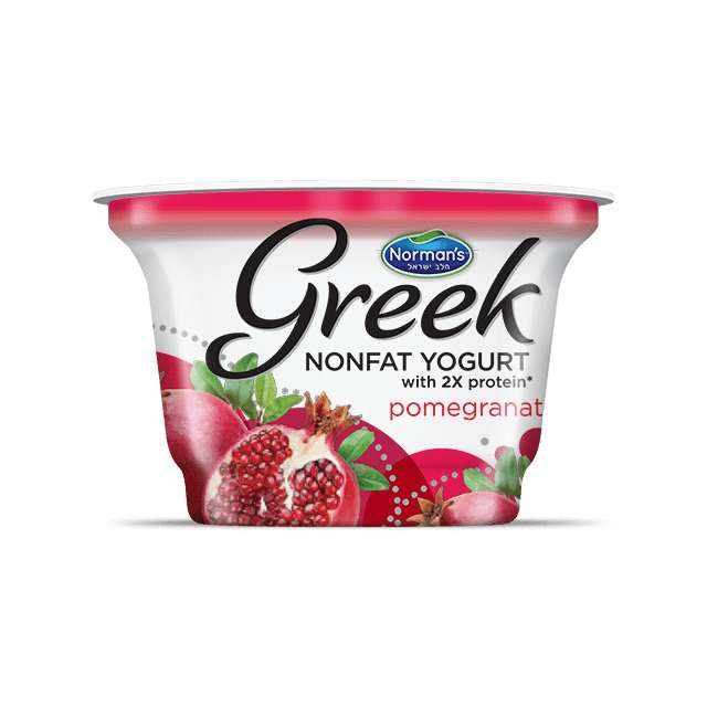 Norman's Greek Nonfat Yogurt pomegranate 6 Oz-320-613-19