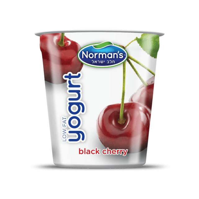 Norman’s Black Cherry Low-Fat Yogurt 5.3 Oz-320-613-21